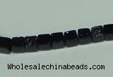 CGS117 15.5 inches 6*6mm cube blue goldstone beads wholesale