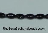 CGS120 15.5 inches 6*10mm rice blue goldstone beads wholesale