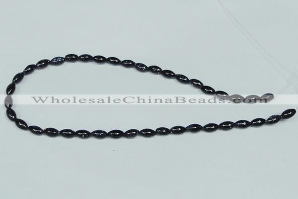 CGS120 15.5 inches 6*10mm rice blue goldstone beads wholesale