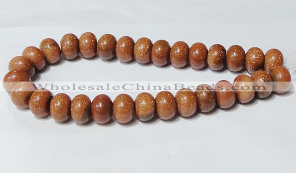 CGS66 15.5 inches 13*18mm rondelle goldstone beads wholesale