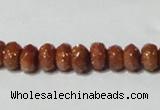 CGS67 15.5 inches 5*8mm faceted rondelle goldstone beads wholesale