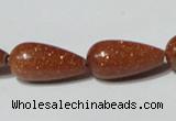 CGS72 15.5 inches 10*20mm teardrop goldstone beads wholesale