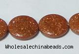 CGS76 15.5 inches 20mm coin goldstone beads wholesale