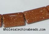 CGS84 15.5 inches 18*25mm rectangle goldstone beads wholesale