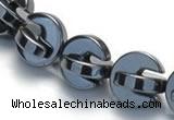 CHE10 16 inches 11mm curved moon shape hematite beads Wholesale