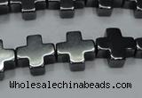 CHE1006 15.5 inches 10*10mm cross hematite beads wholesale