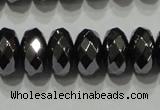 CHE104 15.5 inches 5*8mm faceted rondelle hematite beads wholesale