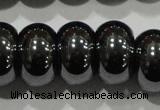 CHE112 15.5 inches 8*13mm rondelle large hole hematite beads