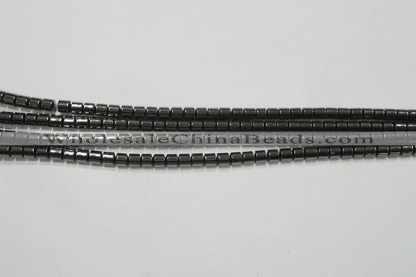 CHE114 15.5 inches 3*3mm tyre hematite beads wholesale