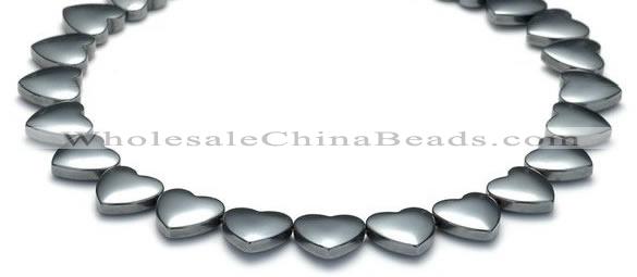 CHE12 15 inches 12mm heart shape hematite beads Wholesale