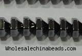 CHE135 15.5 inches 5*8mm pyramid hematite beads wholesale