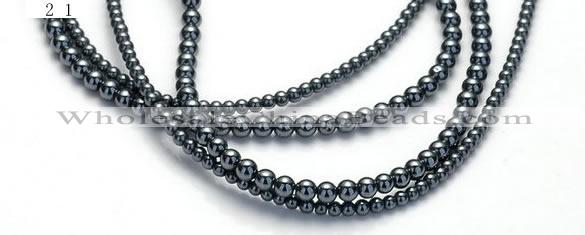 CHE17 16 inches 2mm & 3mm round hematite beads Wholesale