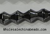 CHE203 15.5 inches 8*8mm faceted dumbbell hematite beads wholesale