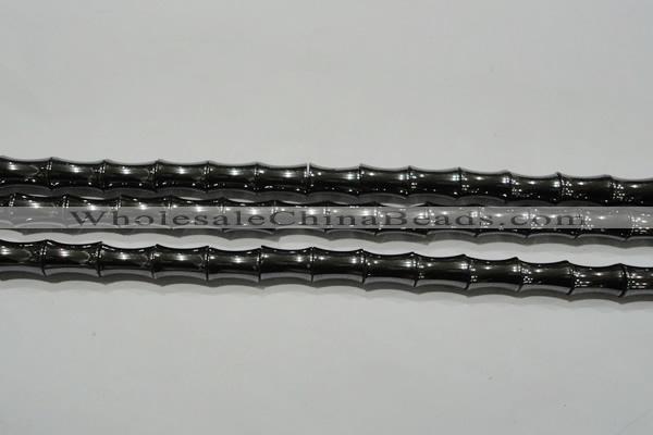 CHE204 15.5 inches 8*12mm bamboo hematite beads wholesale