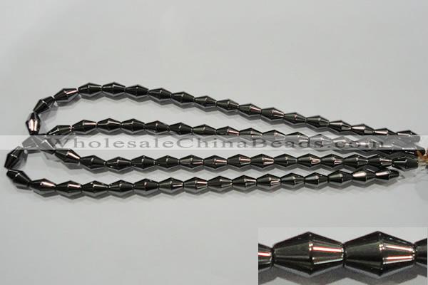 CHE214 15.5 inches 8*12mm bicone hematite beads wholesale