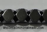 CHE224 15.5 inches 10*10mm faceted cube hematite beads wholesale