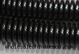 CHE239 15.5 inches 1*6mm dish hematite beads wholesale