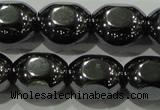 CHE247 15.5 inches 10*12mm lantern hematite beads wholesale