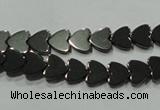 CHE268 15.5 inches 8*8mm heart hematite beads wholesale