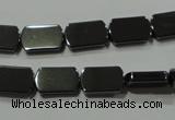 CHE291 15.5 inches 8*13mm rectangle hematite beads wholesale