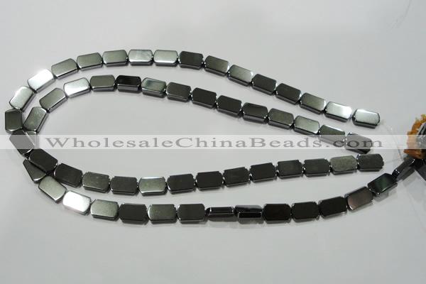 CHE291 15.5 inches 8*13mm rectangle hematite beads wholesale