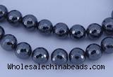 CHE31 16 inches 3mm faceted round hematite beads Wholesale