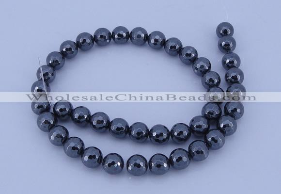 CHE35 16 inches 10mm faceted round hematite beads Wholesale