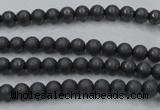 CHE401 15.5 inches 3mm round matte hematite beads wholesale