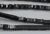 CHE411 15.5 inches 1*3*3mm square matte hematite beads wholesale