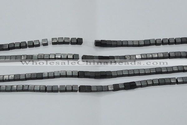 CHE415 15.5 inches 2*2mm cube matte hematite beads wholesale