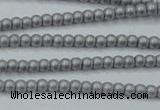 CHE418 15.5 inches 2mm round matte plated hematite beads wholesale