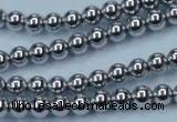 CHE424 15.5 inches 6mm round plated hematite beads wholesale