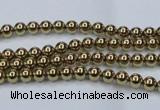 CHE430 15.5 inches 2mm round plated hematite beads wholesale