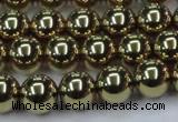 CHE436 15.5 inches 12mm round plated hematite beads wholesale