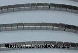 CHE450 15.5 inches 2*2mm cube plated hematite beads wholesale