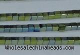 CHE452 15.5 inches 2*2mm cube plated hematite beads wholesale