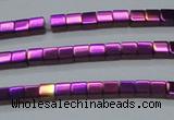 CHE454 15.5 inches 2*2mm cube plated hematite beads wholesale