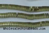 CHE559 15.5 inches 1*2*2mm square plated hematite beads wholesale