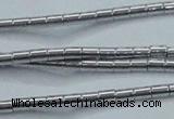 CHE594 15.5 inches 2*2.5mm tube plated hematite beads wholesale