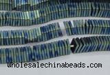 CHE622 15.5 inches 1*2*2mm square matte plated hematite beads