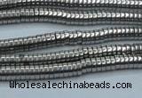 CHE641 15.5 inches 1*2mm tyre plated hematite beads wholesale