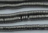 CHE670 15.5 inches 1*2mm tyre matte plated hematite beads