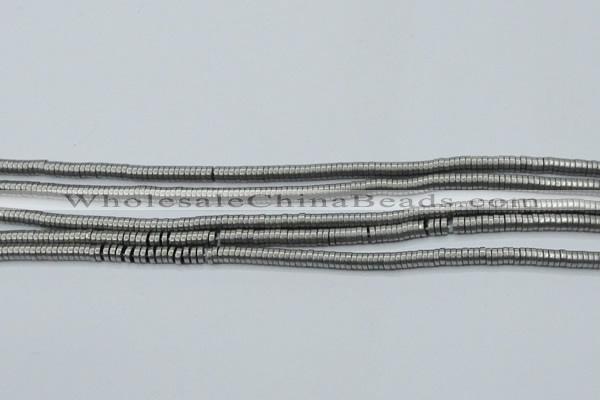 CHE680 15.5 inches 1*4mm tyre matte plated hematite beads