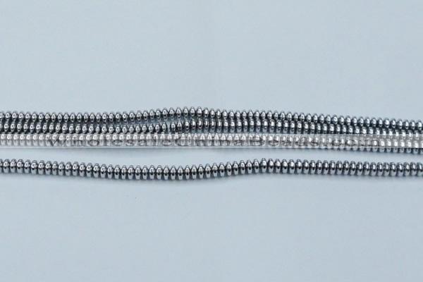 CHE727 15.5 inches 2*4mm rondelle plated hematite beads wholesale