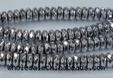 CHE733 15.5 inches 3*6mm faceted rondelle plated hematite beads