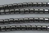 CHE775 15.5 inches 2*2mm drum plated hematite beads wholesale