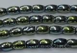 CHE798 15.5 inches 3*5mm rice plated hematite beads wholesale