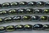 CHE806 15.5 inches 4*6mm rice plated hematite beads wholesale