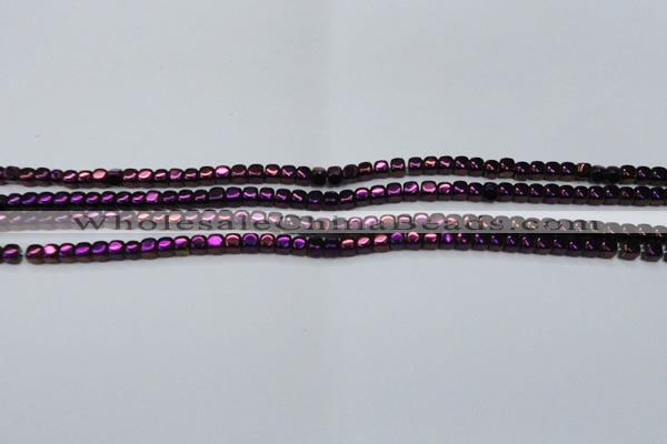 CHE853 15.5 inches 2*2mm dice platedhematite beads wholesale