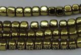 CHE864 15.5 inches 3*3mm dice platedhematite beads wholesale